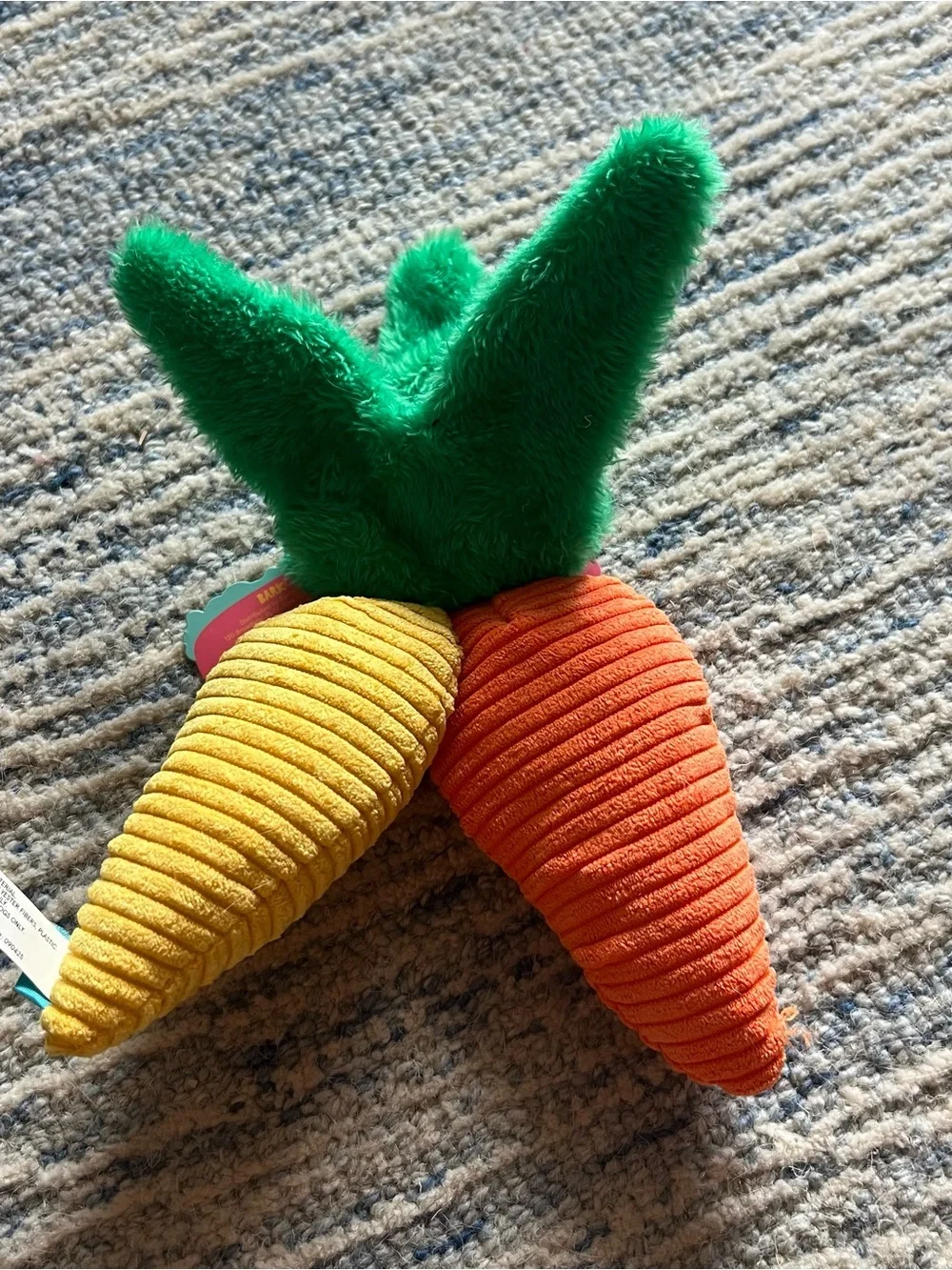 Bark Roots Crew Carrots Dog Toy NWT
